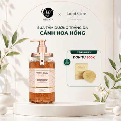 Sữa Tắm Weilaiya Sáng Da Từ Hoa Hồng Damask Dạng Gel 450ml